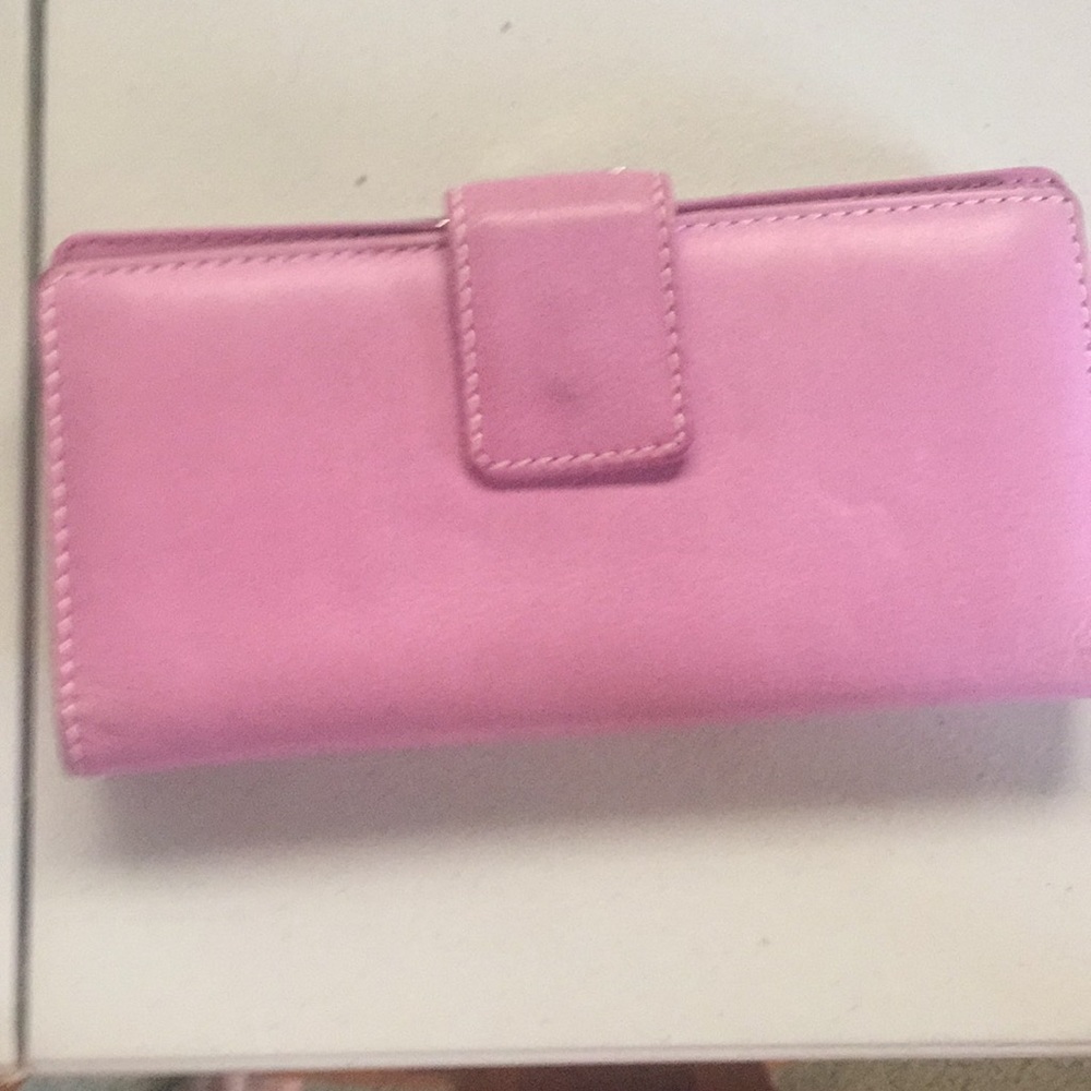 Pink leather wallet
